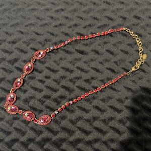 Sorrelli Red Crystal and Gold-Tone Necklace